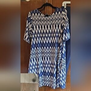 Agnes & Dora Navy and Cream Patterned Top FINAL PRICE